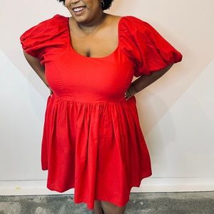Litte red off the shoulder dress
